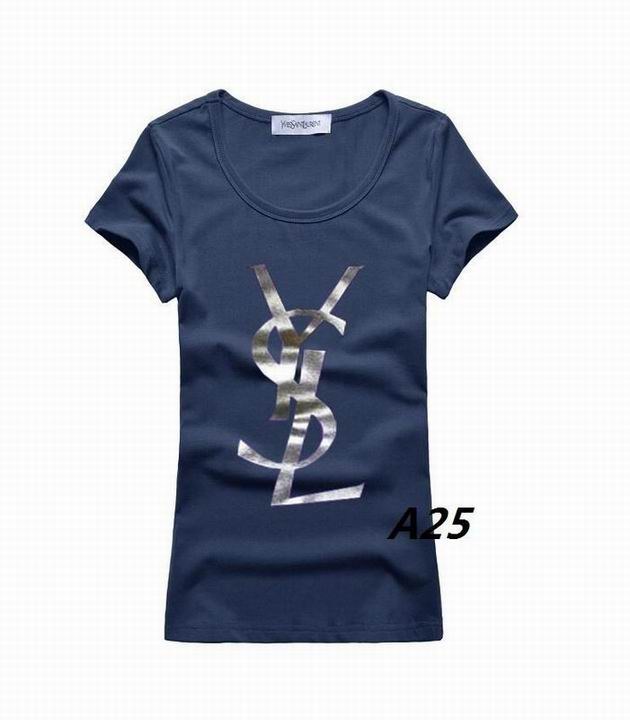YSL short round collar T woman S-XL-199